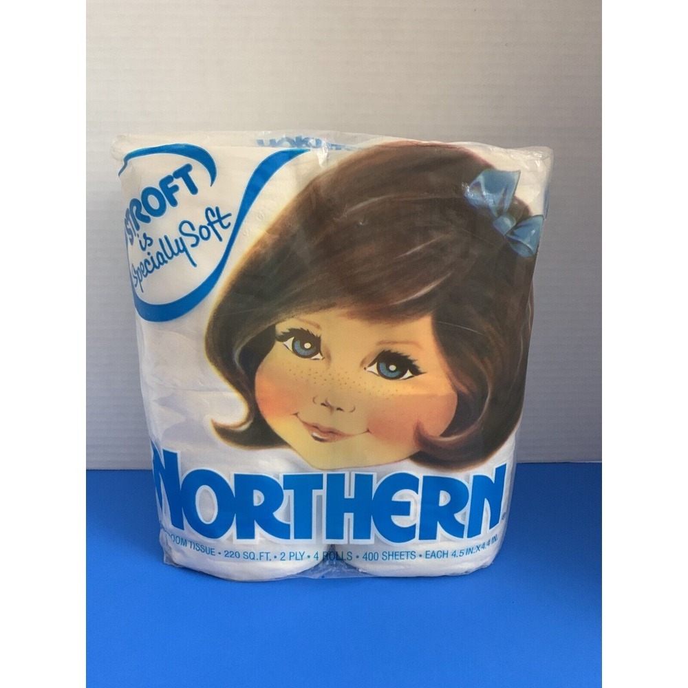 Vintage 1981 Quilted Northern White Toilet Paper 4-pack Sealed NEW‎